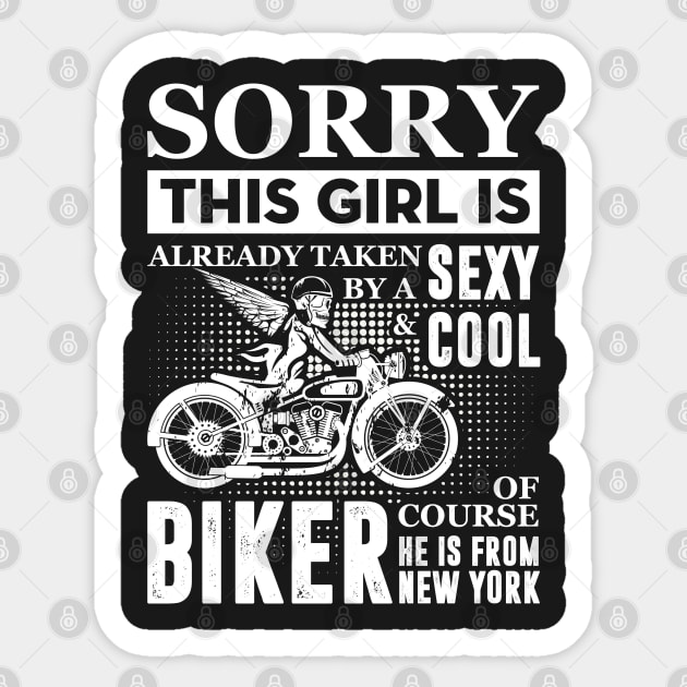 this girl taken by a biker Sticker by chuhe86